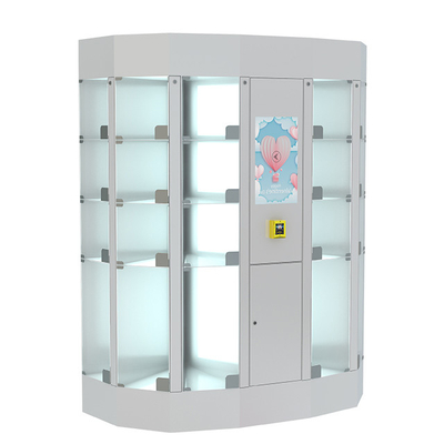 Touch Flower Vending Box with LED Illuminating and Steel Enclosure