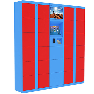 Outdoor Parcel Delivery Locker PIN QR Code Access Option For Residential Area Cold Rolled Steel Material WIFI Network