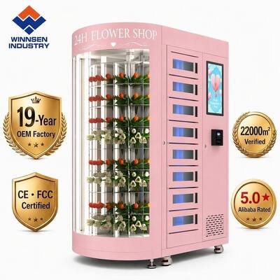 Jakość Winnsen Certyfikowana przez FCC maszyna do sprzedaży kwiatów R290 Eco Fresh, zgodna z ADA, zautomatyzowany kiosk kwiatowy 24/7 dla USA fabryka