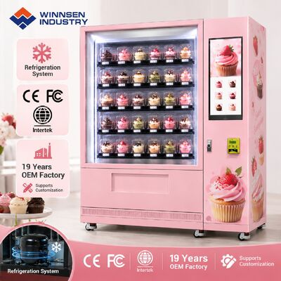 Jakość Cake and Bread Vending Machine Refrigerated Bakery Vending Machine with Smart Elevator fabryka