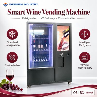 Jakość Winnsen Smart Wine Vending Machine with 32 Inch Touch Screen Digital Advertising Display fabryka
