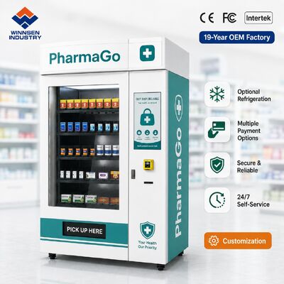Jakość Winnsen Outdoor Pharmacy Vending Machine 24/7 Smart Medicine Kiosk for Drug Store Front fabryka