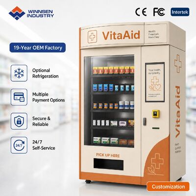 Jakość Winnsen 24H Smart Pharmacy Vending Machine Refrigerated Touchscreen Medicine Kiosk for Community fabryka